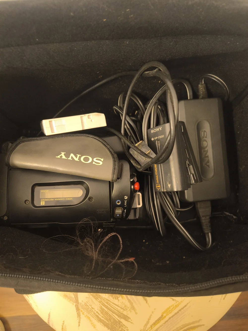Sony Handycam Black Camcorder with InfoLithium Battery For Parts Only